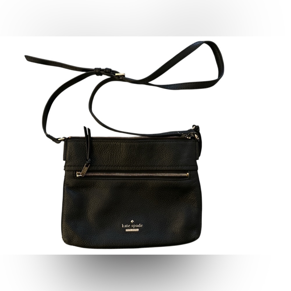 Kate Spade Black Pebble Leather Crossbody Bag